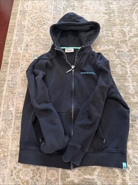 Scotch & Soda Navy Blue Zip-Up Hoodie